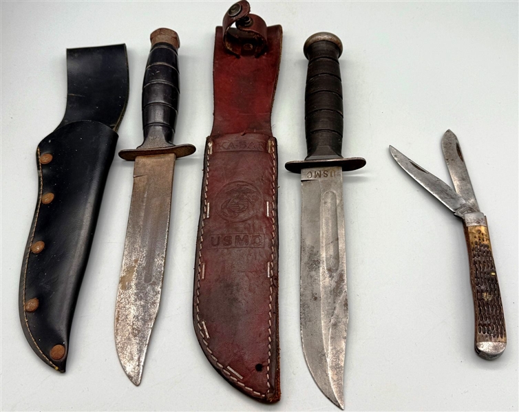Group of Military and Ka-Bar Knives