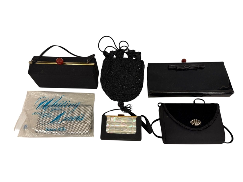 (6) Ladies Clutches Including Whiting and Davis in Original Bag