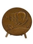 (2) 1969 Apollo 11 Bronze Commemorative Medals Medallic Art