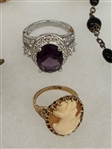 Group of Vintage Gold, Sterling and Costume Jewelry