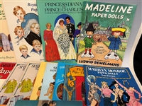 (27) Tom Tierney Paper Doll Books New Never Used: Princess Di, Duke of Windsor, Marilyn Monroe, Others