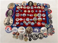 Group of Political Buttons Truman, Wilson, Teddy Roosevelt, Kennedy, Taft, William Bryan