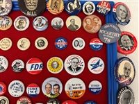 Group of Political Buttons Truman, Wilson, Teddy Roosevelt, Kennedy, Taft, William Bryan