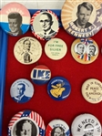 Group of Political Buttons Truman, Wilson, Teddy Roosevelt, Kennedy, Taft, William Bryan