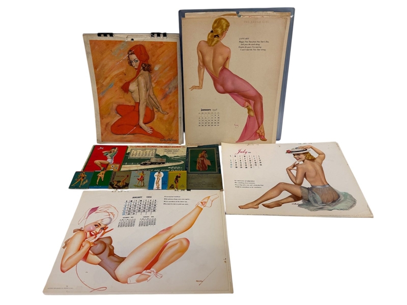 Pin Up Memorabilia, Calendar Pages, Matchbooks: Esquire, Vargas, Petty