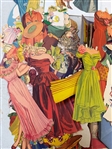 Large Group of Vintage Used Paper Dolls