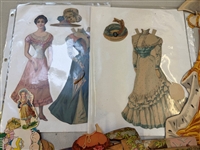 Large Group of Vintage Used Paper Dolls