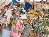 Large Group of Vintage Used Paper Dolls