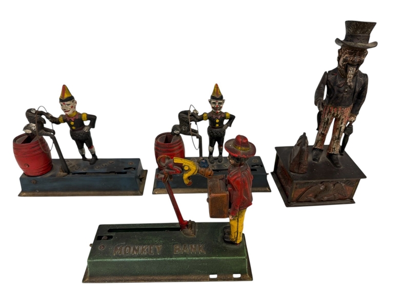 (4) Mechanical Cast Iron Banks