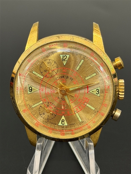 1950s Cimier Sport Telemeter Chronograph Wrist Watch