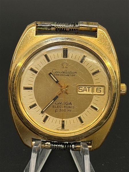 14k Gold Filled Omega Constellation Chronometer Electric Wrist Watch