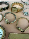 (14) Group of Gold Filled Men's and Ladie's Watches