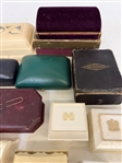 Group of Vintage Jewelry Boxes: Celluloid, Elgin, Bulova, Others