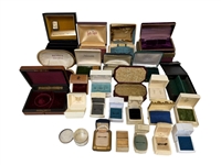 Group of Vintage Jewelry Boxes: Celluloid, Elgin, Bulova, Others