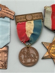 (3) US, British Medals: American Legion, Campaign, Hancock
