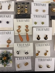 Group of Trifari Earrings and Brooches