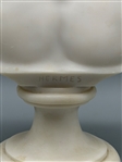 Hermes of Praxiteles Alabaster Bust Signed Knossos