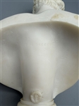 Hermes of Praxiteles Alabaster Bust Signed Knossos