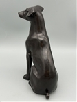 Bronze Sitting Dog Sculpture