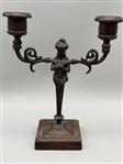 Pair Maitland-Smith Bronze Art Nouveau Candelabras