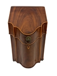 Vintage Mahogany Cutlery Box With Brass Mounts