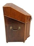 Vintage Mahogany Cutlery Box With Brass Mounts