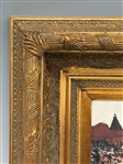 Heavy Gesso Gilt Frame With Jockey Print on Canvas