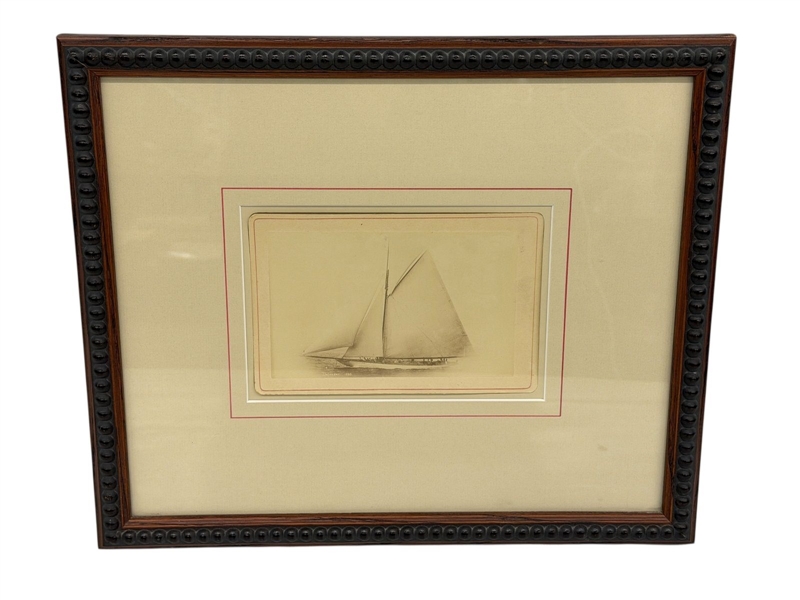1895 Cabinet Card of American Sailing Vessel "The Defender"