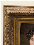 Oil on Canvas Portrait of a Lady in Deep Well Gesso Frame
