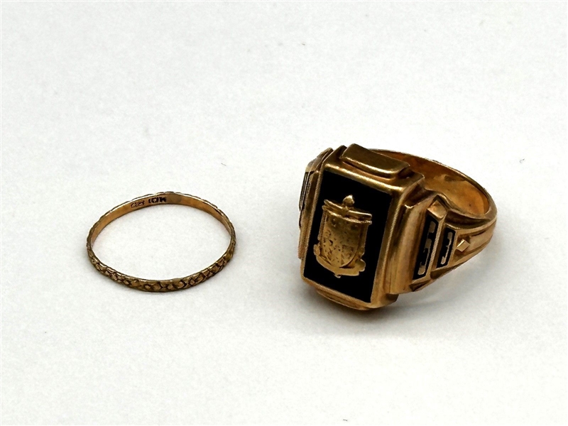 (2) 10k Gold Rings