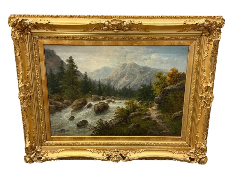 Oil on Canvas Switzerland Landscape Painting