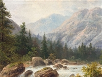 Oil on Canvas Switzerland Landscape Painting