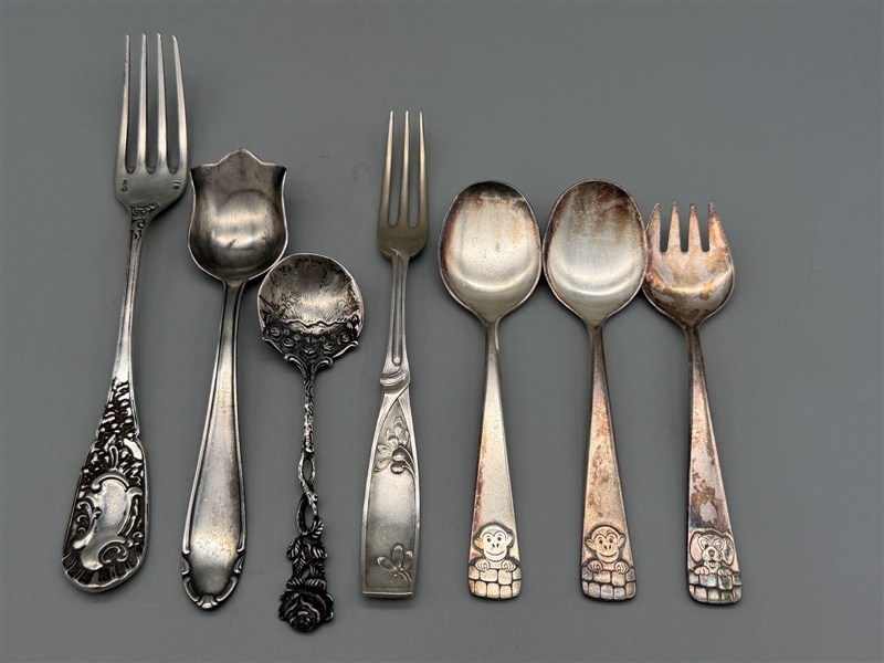 (7) .800 & .900 Silver Flatware Utensils