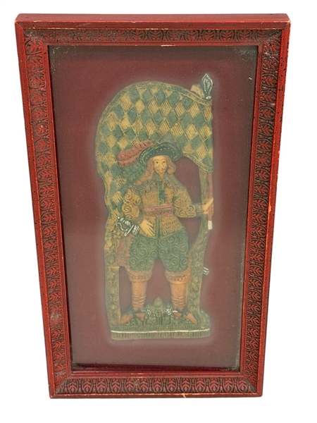European Wax Sculpture Gentleman Framed