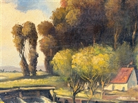 Landscape Oil on Canvas Signed Lower Right