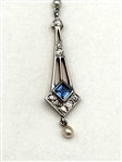 14k Gold Drop Dangle Pendant Necklace