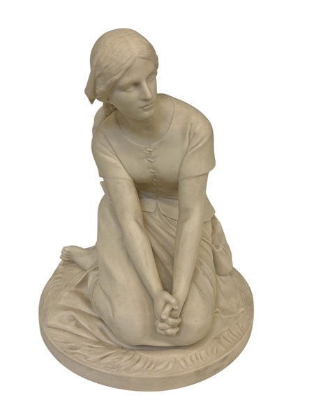 Parian Ware Joan of Arc Sculpture 