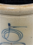 2 Gallon Bee Sting Salt Glaze Crock Cobalt Decoration
