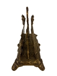 (2) Brass Letter/Napkin Holders
