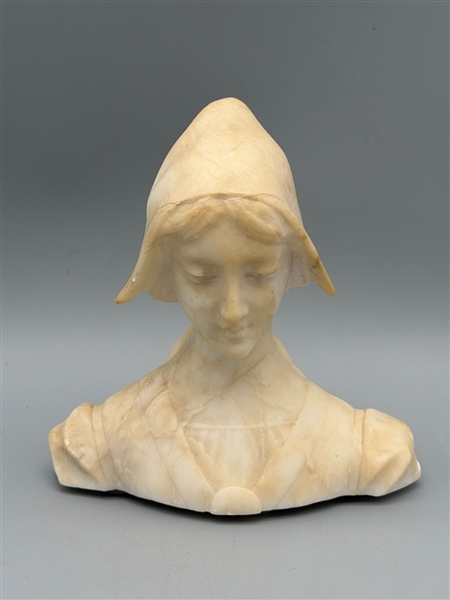 Alabaster Dutch Head Sculpture