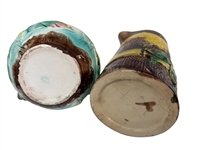 (4) Majolica Pitchers