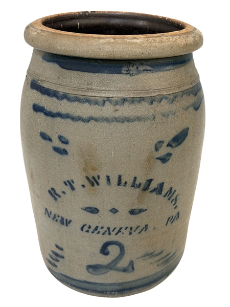 R.T. Williams 1890s 2 Gallon Stoneware Crock