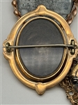 (5) Victorian Gold Filled Mourning Portrait Photo Brooches With Swivel Photo Hair Brooch
