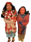 (9) Group of Native American Skookum Dolls