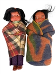 (9) Group of Native American Skookum Dolls