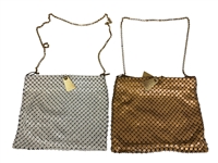 (2) New Whiting & Davis Metal Mesh New Purses With Box