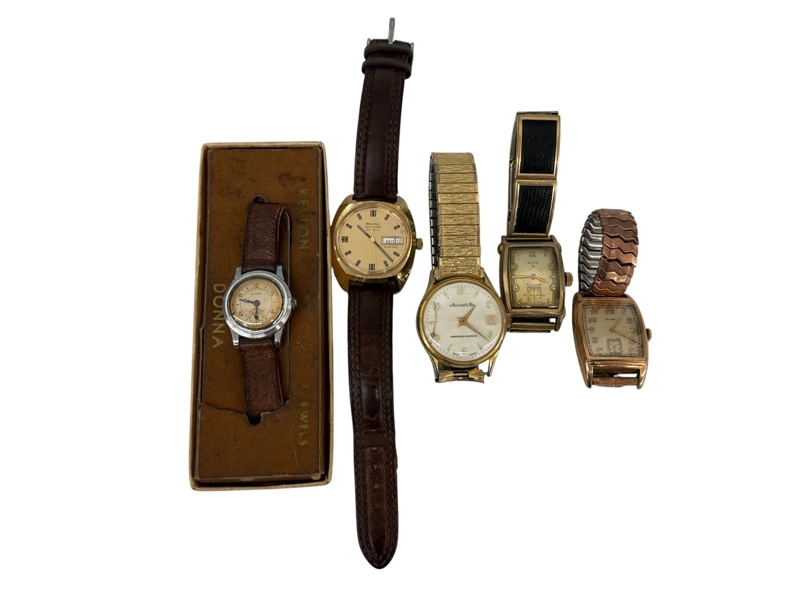 (5) Gold Filled Wrist Watches