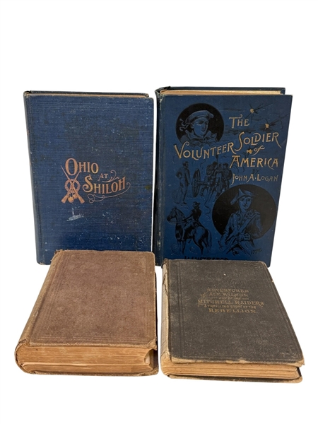(4) Civil War Books: Shiloh, Volunteer Soldier, Secession, Rebellion