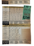(4) 1953 Cleveland Indians Scorecards and Ticket Stubs