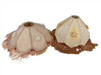 (2) Victorian Lamp Shades With Fringe